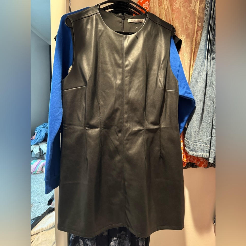 Abercrombie and fitch faux leather dress